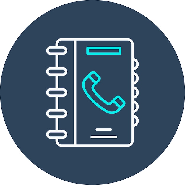 Phonebook vector icon can be used for library iconset