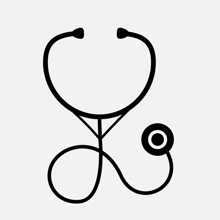 Vector phonendoscope vector pictogram geïsoleerd op witte achtergrond