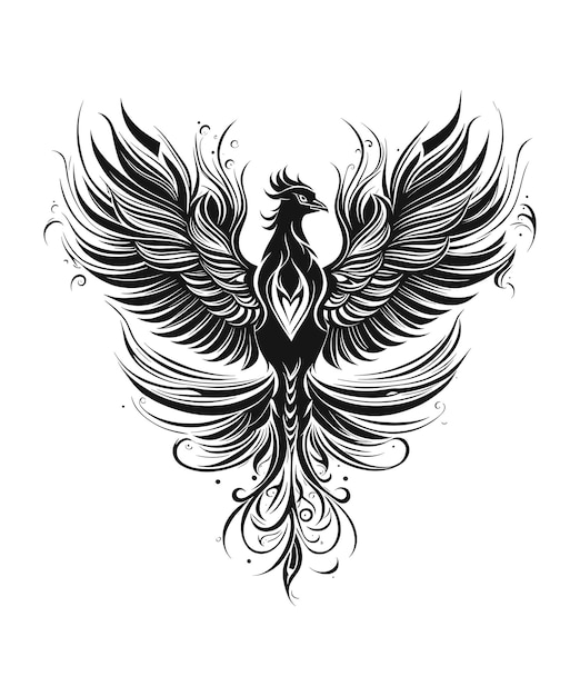 Phonix tattoo tattoo art tattoo design vector illustration