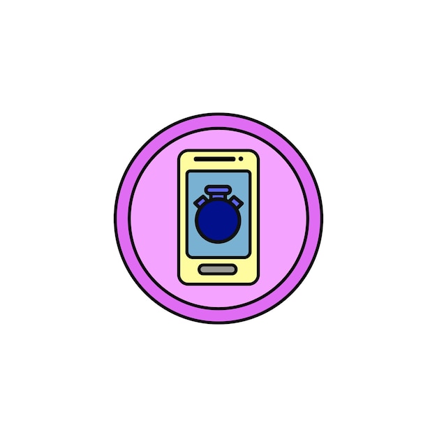 Vector phono stopwatch vector type icon