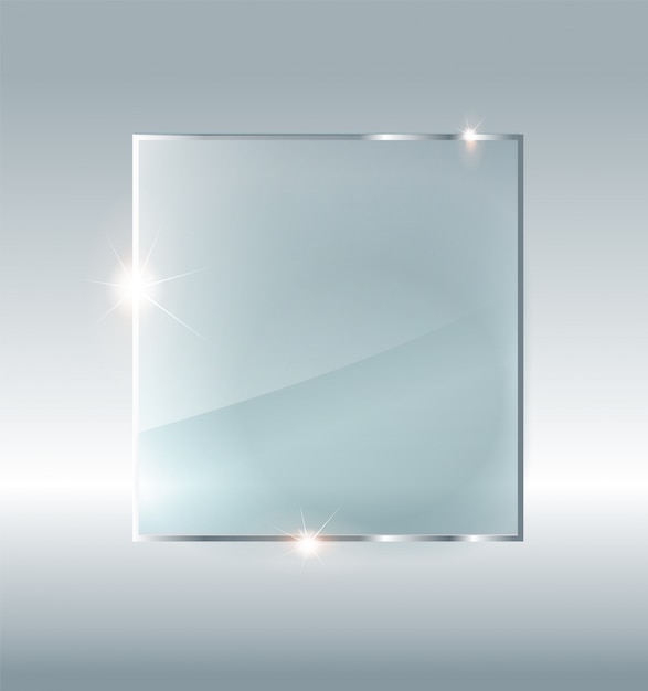 Vector photo of blank glass plate with copy space