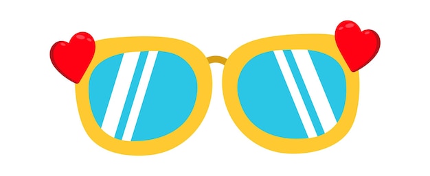 Vector photo booth prop funny glasses vector illustration