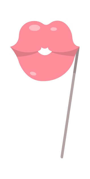 Photo booth prop lips vector illustration