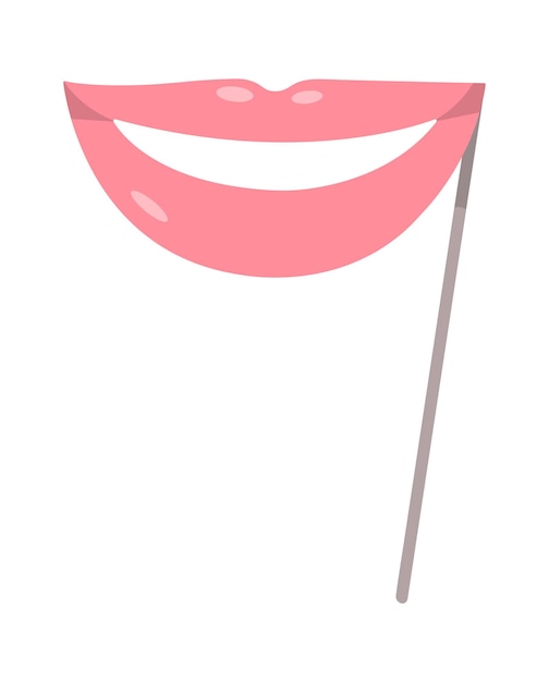 Photo Booth Prop lips Vector illustration