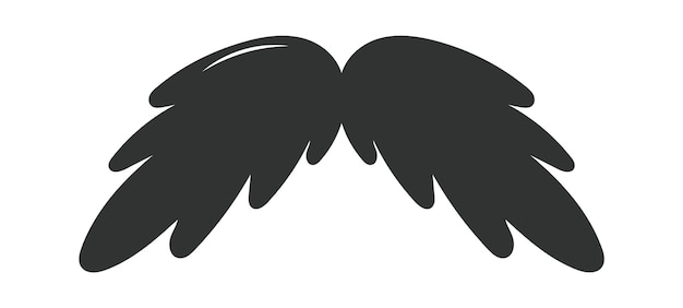 Vector photo booth retro mustache flat icon