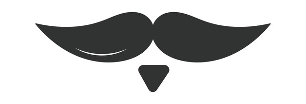 Vector photo booth retro mustache flat icon