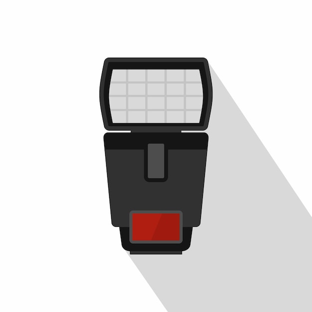 Photo camera flash icon Flat illustration of photo camera flash vector icon for web isolated on white background