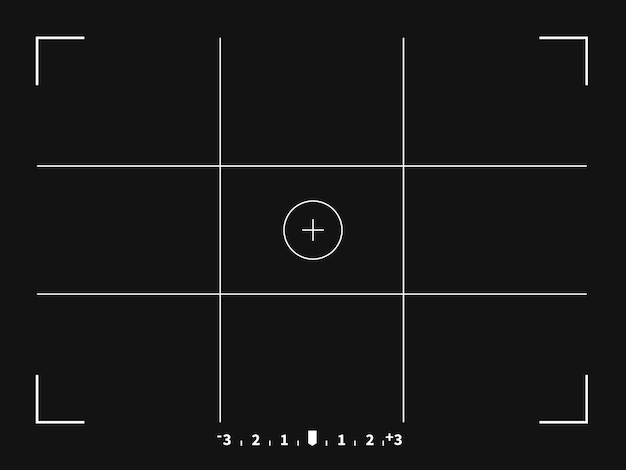 사진 카메라 초점 프레임 뷰파인더 템플릿 현대 디지털 디스플레이 격자 화면 벡터 그림