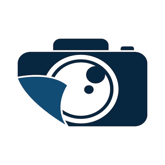 Disegno dell'icona di foto fotocamera logo