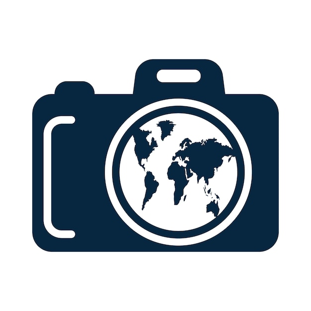 Disegno dell'icona di foto fotocamera logo