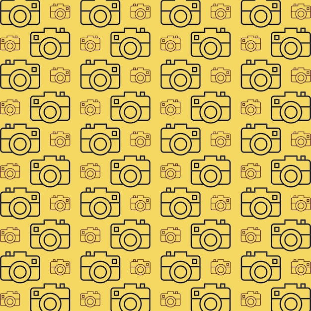 Photo camera sign repeating pattern beautiful vector illustration background