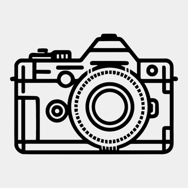 Photo camera vector icon modern digital