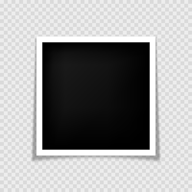 Vector photo card mockup for banner design on transparent background vector