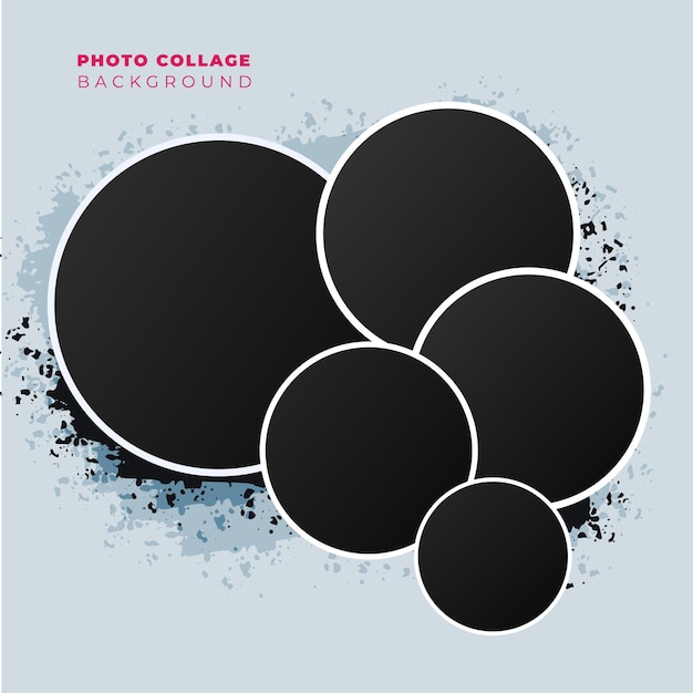 Premium Vector Photo collage frame background design