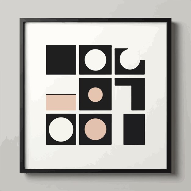 Photo collage frame vector illustration abstract digital frame concept