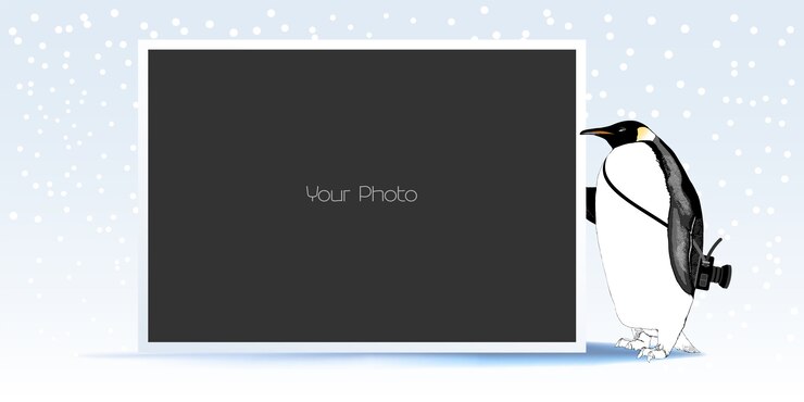 Vector photo frame collage for winter or new year  illustration