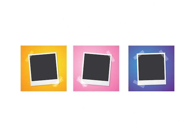 Vector photo frame collage