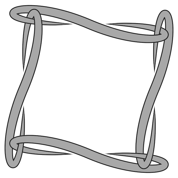 Photo frame from twisted curled sides twisted sides frame