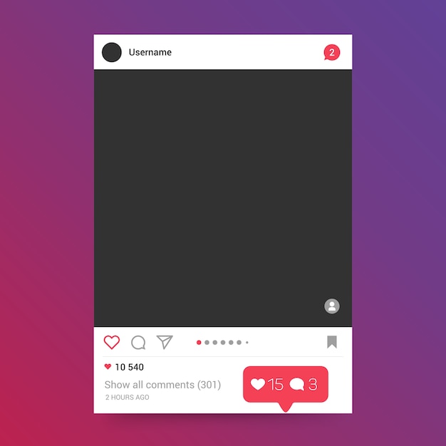 소셜 네트워크 프레임 템플릿에서 영감을 얻은 사진 프레임