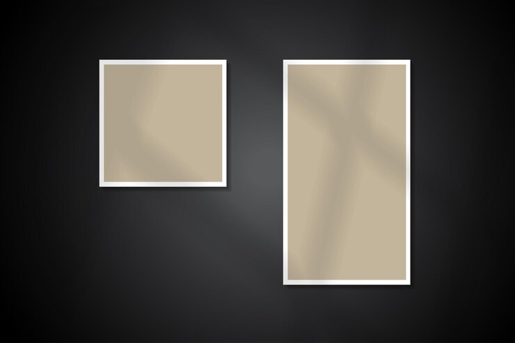 Vector photo frame to make your collages eye catching black background