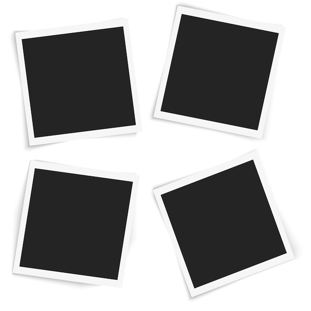 Premium Vector  4 photo frames in modern style - vector illustration