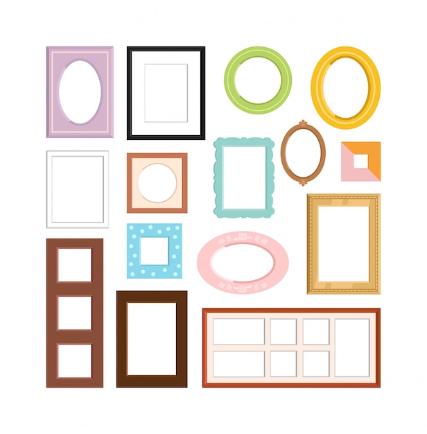 Vector photo frame vector isolated