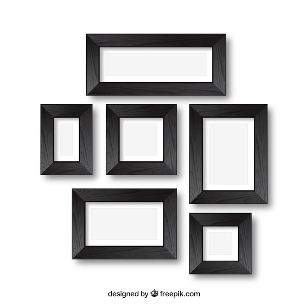 Photo frames in collage style