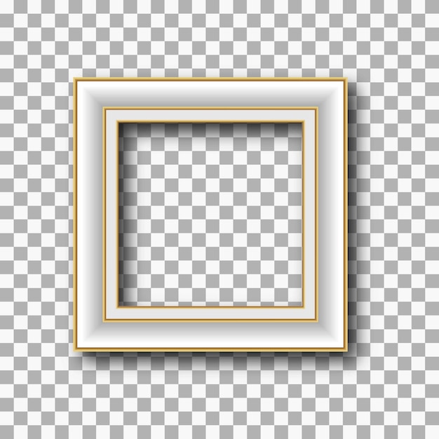 Vector photo frames on transparent background