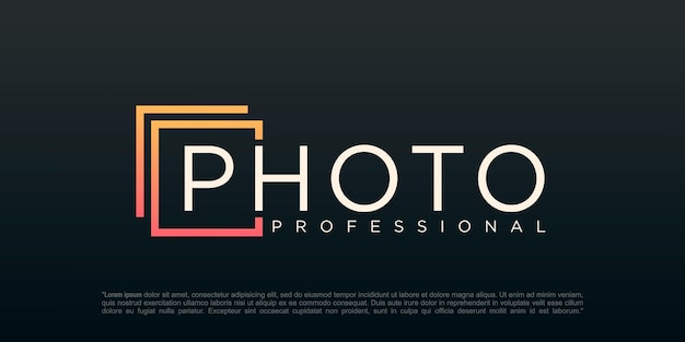 Modello vettoriale di foto logo design