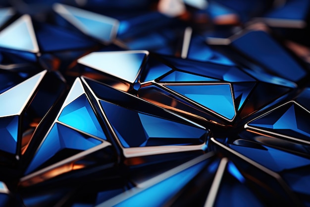 Вектор Фото плавающих синих кубов, создающих абстрактную композицию 3d-рендер иллюстрация 3d-иллюстрация