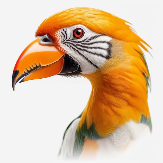 Вектор Фото профиль попугая