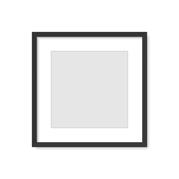 Vector photo picture frame on wall vector white mockup or empty poster empty photo frame mockup for pictures