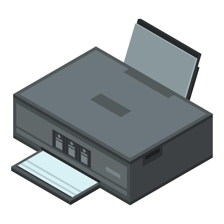 Vector フォト プリンター アイコン白い背景で隔離の web デザインのフォト プリンター ベクトル アイコンの等尺性