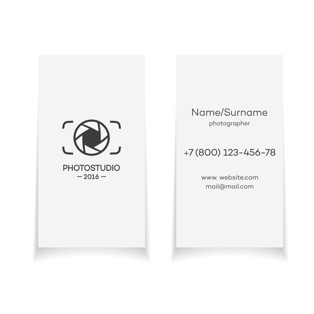 Vector photo studio card for your business vector illustration