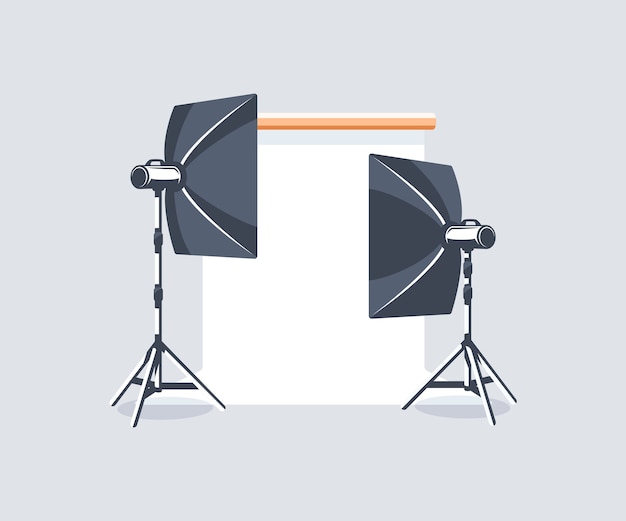 Vector photo studio element isolated.