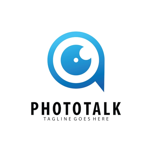 Photo Talk logo design template