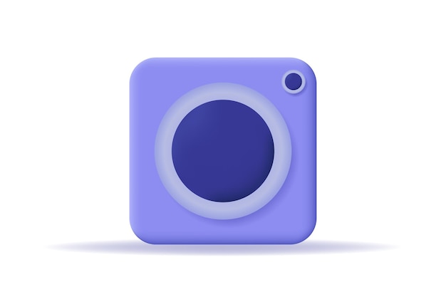 Photo and video camera icon of web and mobile app button