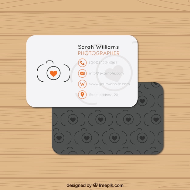 Vector photographer business card