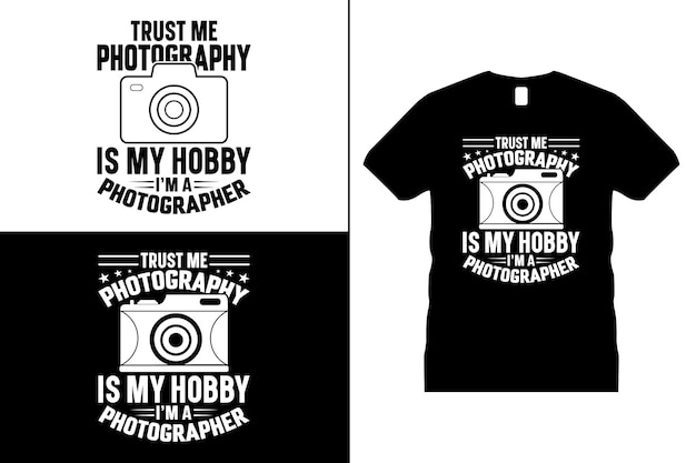 Vector photographer or camera tshirt design vector