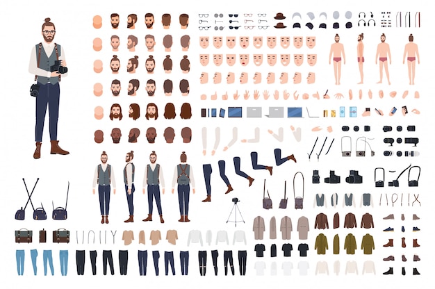 photographer constructor set or diy kit.