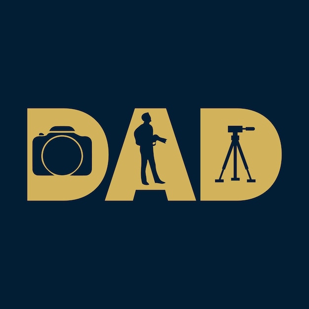 Disegno della maglietta del papà del fotografo