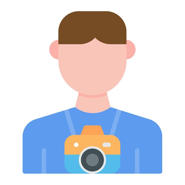 Vector photographer flat illustration