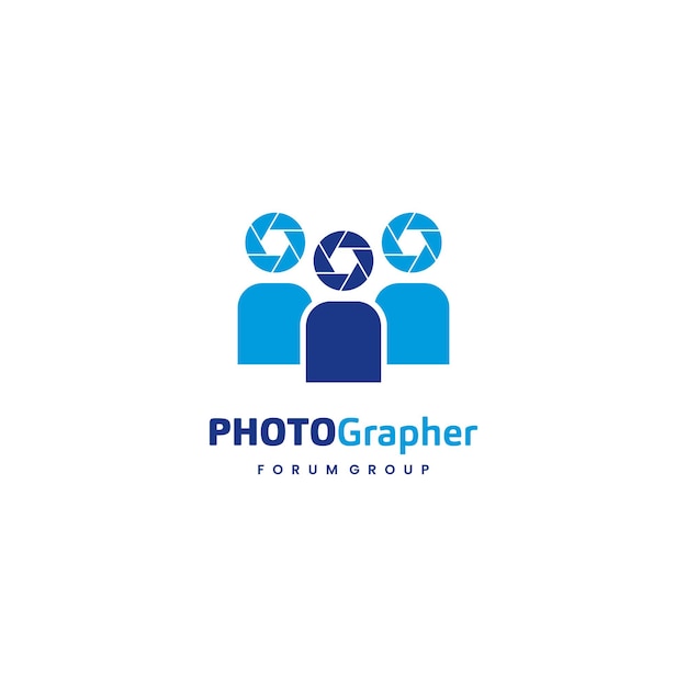 Photographer group logo photographer teamwork logo concept modern