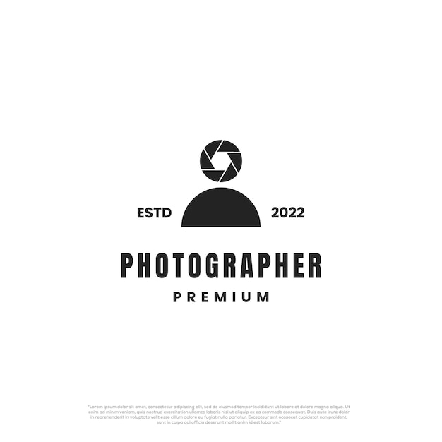 Fotografo logo design vintage concept