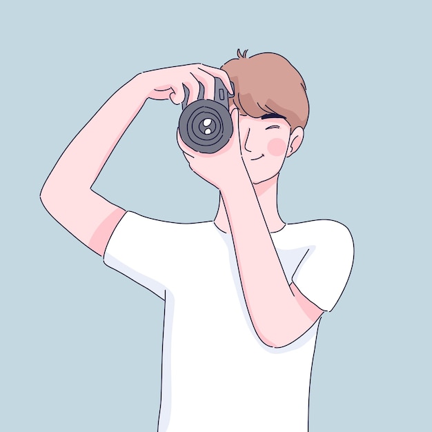 Photographer man cartoon