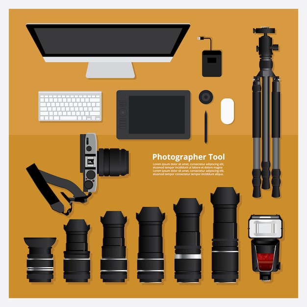 Photographer Tool vector illustratio