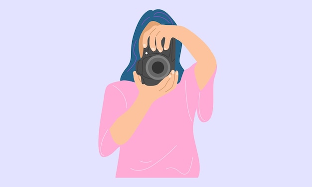 векторная иллюстрация фотографа