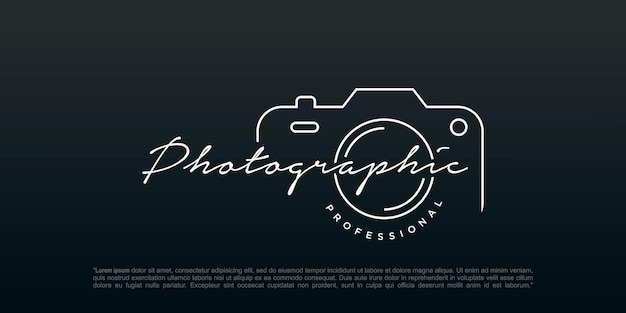 Modello di vettore di progettazione di logo fotografico