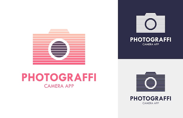 Photography Camera Isolated Logo Set Vector Illustration