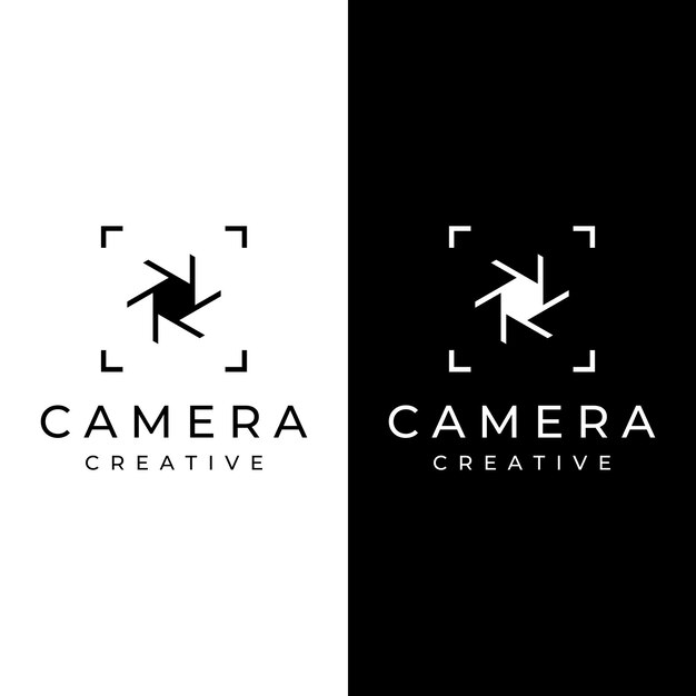 사진 카메라 로고 렌즈 카메라 셔터 디지털 라인 전문적이고 현대적인 로고는 스튜디오 사진 및 기타 비즈니스에 사용할 수 있습니다. 벡터 일러스트레이션 편집 템플릿 사용